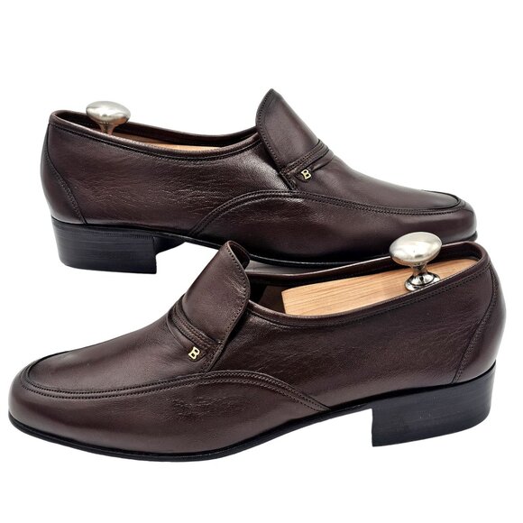 NEW Vintage Bally Men\'s size 6.5E Brown Calfskin Leather Dress Shoes Bit Loafers main image 15